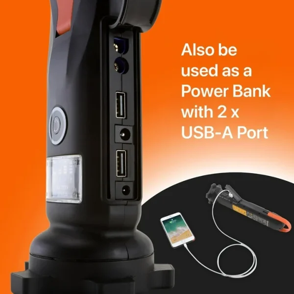 Yard Force Innovative Jump Starter Powerbank LX JS12 Set, 12,000 mAh, Portable Emergency Starter - Image 8